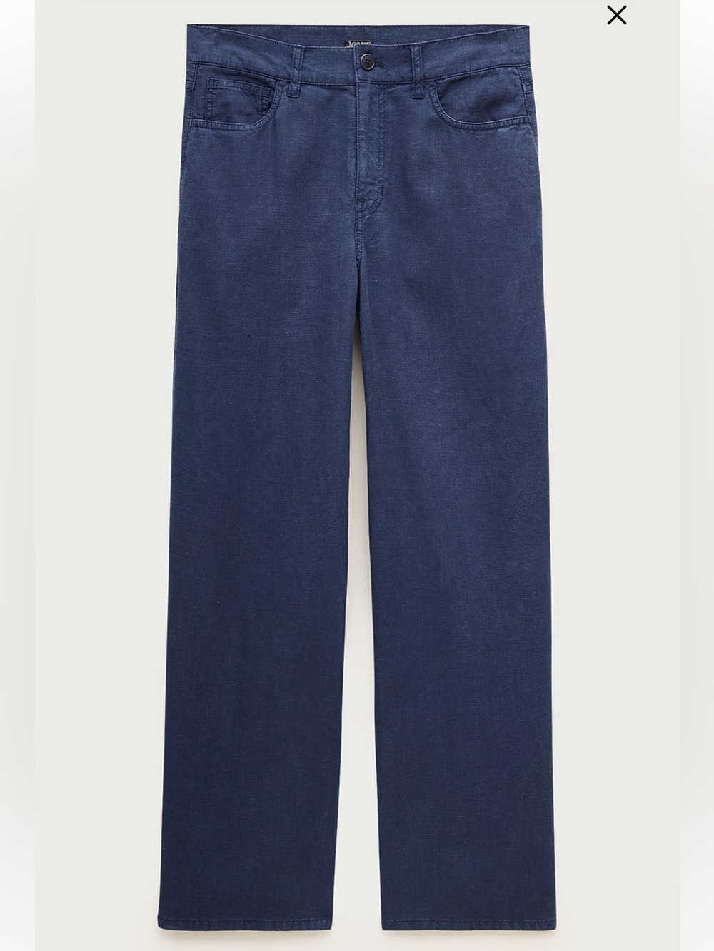 J.Crew 5-Pocket Pant in Linen Blend Navy Blue